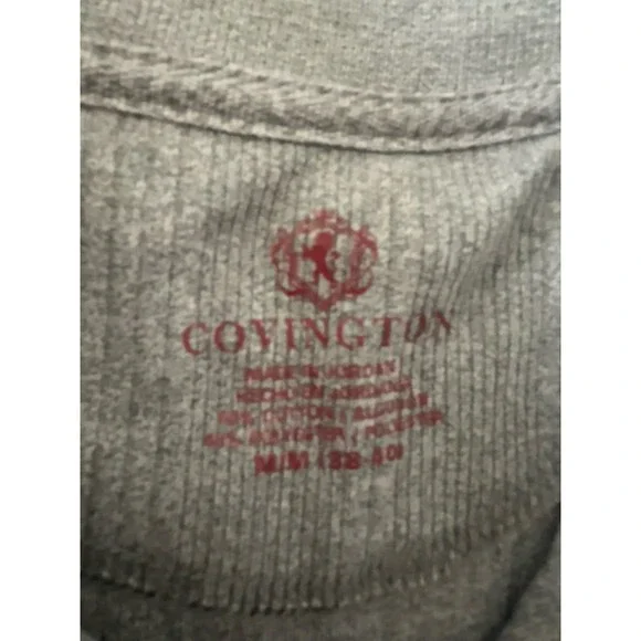 Covington Polo Shirt Mens Medium Gray 2 Button Collared Short Sleeve - Picture 3 of 3